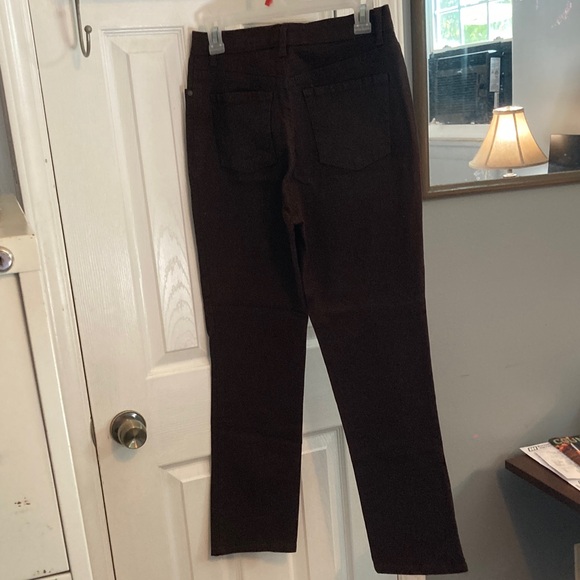 Gloria Vanderbilt Amanda Chocolate Brown Jeans Size 8P - Picture 2 of 5